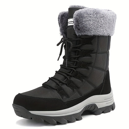 Waterproof Snow Boots - Warm, Non-Slip, Lace-Up for Winter Outdoor Activities & Casual Wear