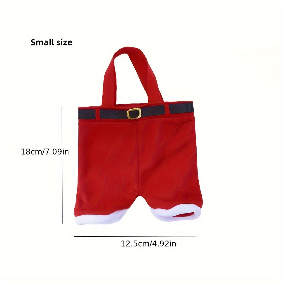 Festive Christmas Tote Bag - Durable Non-Woven Fabric With Fixed Shoulder Strap For Candy & Wine Gifts, Perfect For Holiday Parties