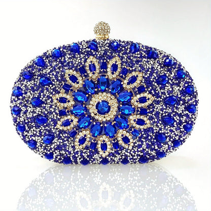 Glamorous Sunflower Rhinestone Clutch Bag - Sparkling Luxury for Evening Parties, Cocktail Dinners, Weddings & Festivals - A Durable, Versatile Handbag for Carnaval and Music Events