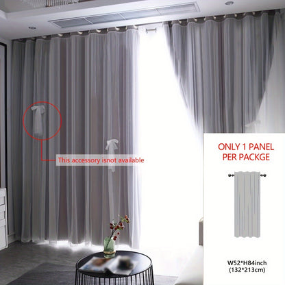 1panel One-layer Cloth One-layer Yarn Blackout Curtains, Modern Simple Style Decorative Curtains, Suitable For Living Room Bedroom Balcony Floating Window Partition Noise Reduction Romantic Curtains Home Decor