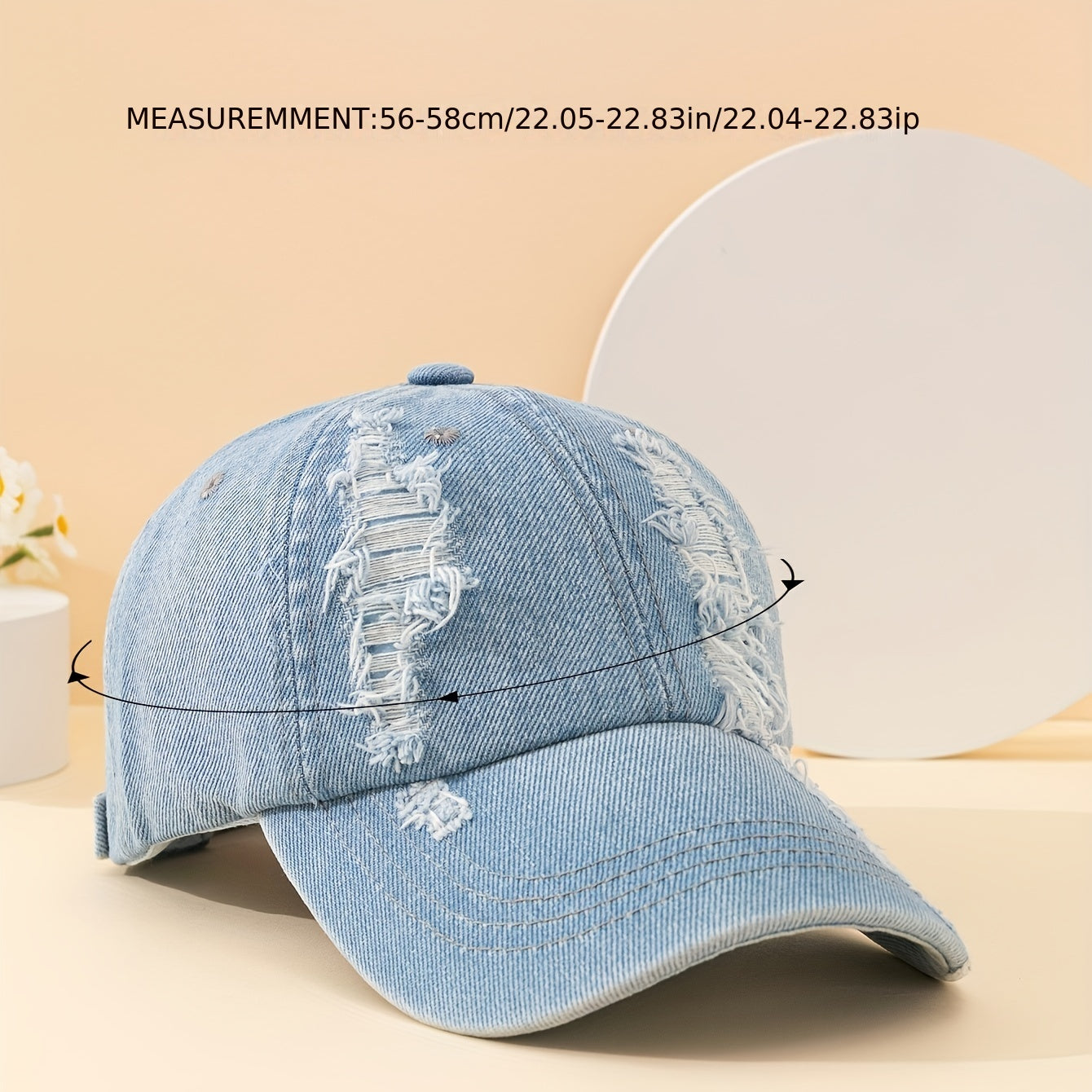 1pc Distressed Cowboy Hat - Ripped Retro Peaked Cap with Versatile Sun Protection for Autumn Winter - Ideal Gift Choice for Fashion-Conscious Individuals