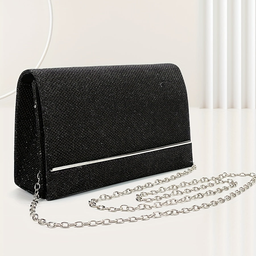 Clutch Bag Evening Party Bag, Glitter Small Purse With Detachable Chain Strap, Any Prom Clutch Wallet ! For Carnaval Use