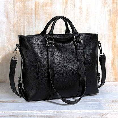 Chic Women Tote Bag - Adjustable Strap, Spacious Casual Handbag For Work And Travel