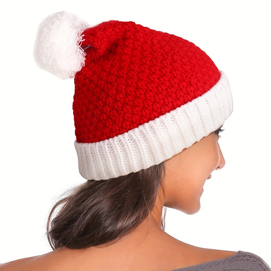 Christmas Hat For Men And Women, Knitted Woolen Hat, Classic Christmas Hat, Christmas Party Supplies, Halloween Costume, New Year's Gift