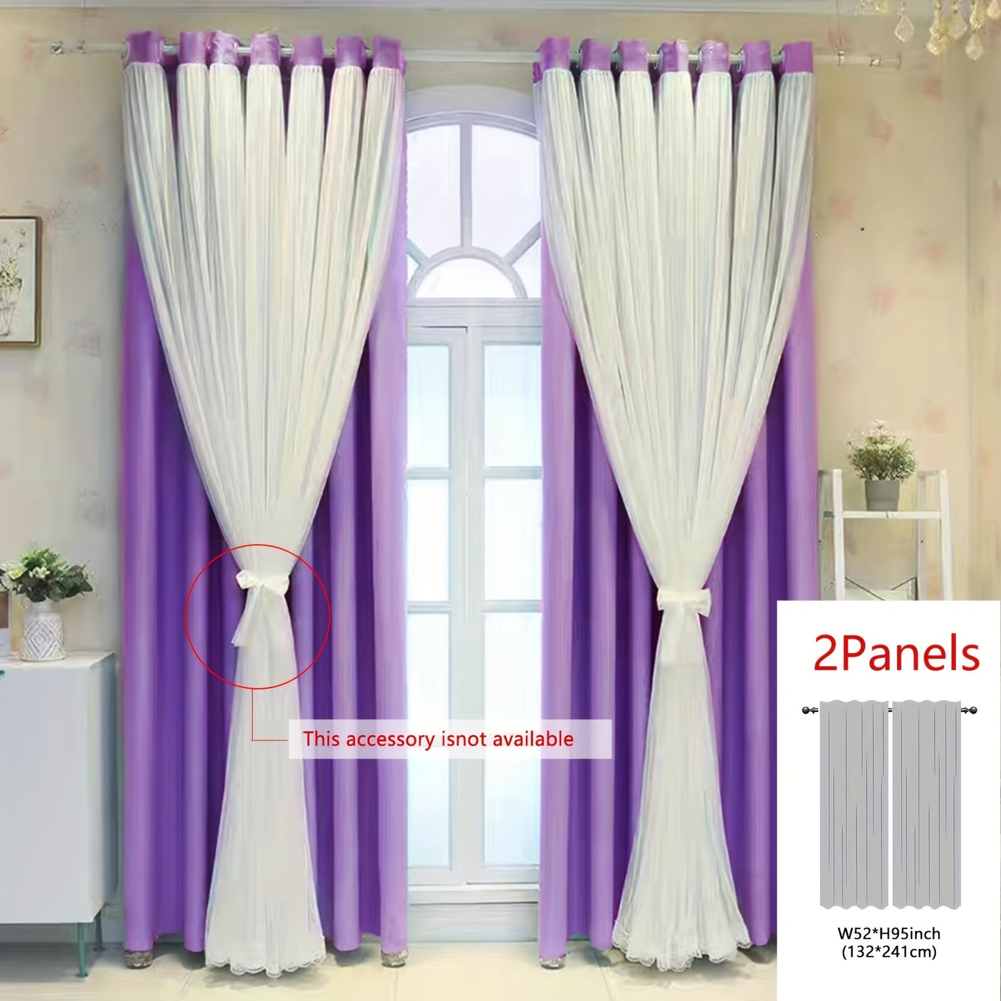 1panel One-layer Cloth One-layer Yarn Blackout Curtains, Modern Simple Style Decorative Curtains, Suitable For Living Room Bedroom Balcony Floating Window Partition Noise Reduction Romantic Curtains Home Decor