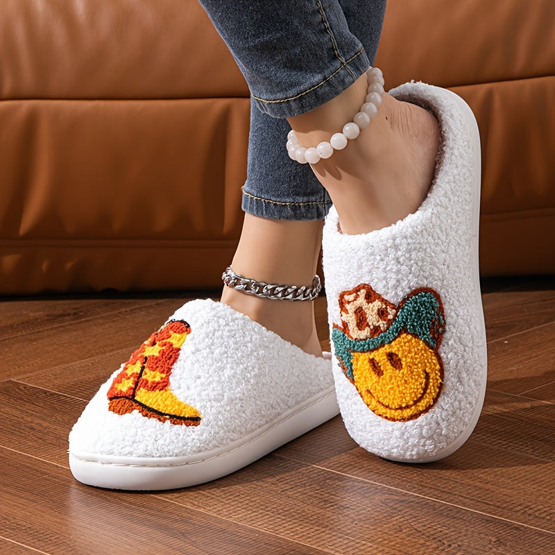 Cute Cartoon Plush Slippers - All-Season Comfort, Non-Slip Soft Sole, Cozy Indoor Footwear