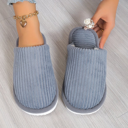 CozySoft Plush Slippers - Ultra Warm, Soft Sole, Closed Toe, Fuzzy Lined, Indoor Shoes for Cold Winter Days - Perfect for Lounging Around the House