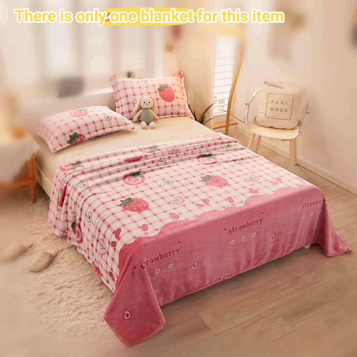 1 Piece Of Flannel Blanket, Beautiful, Comfortable And Warm Cover, Suitable For Sofa, Bed, Car, Office, Pet, Birthday And Christmas Gifts