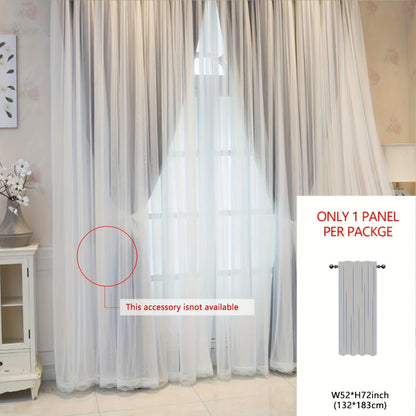 1panel One-layer Cloth One-layer Yarn Blackout Curtains, Modern Simple Style Decorative Curtains, Suitable For Living Room Bedroom Balcony Floating Window Partition Noise Reduction Romantic Curtains Home Decor