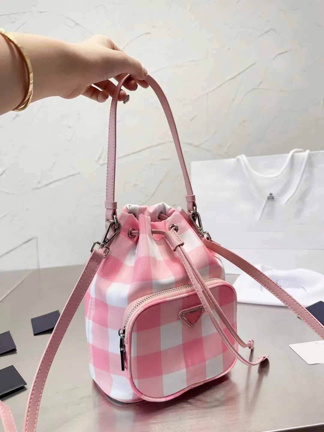 Woman Designer Bag Beach Bags Straw Bags Bucket Bag Nylon Shoulder Bags Hobos Chain Handbags Designer Crossbody Lady Small Totes