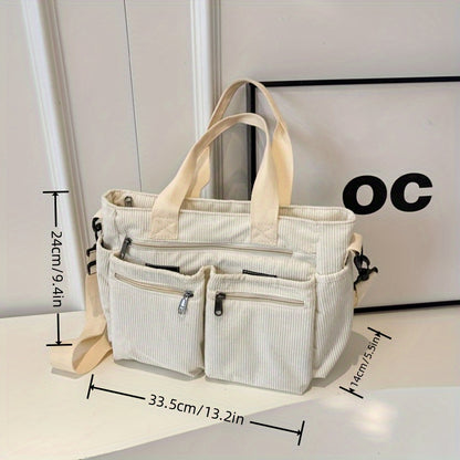 New Korean Style Simple Women's Messenger Bag, Casual Large-capacity Handbag, Commuter Fashion Shoulder Bag