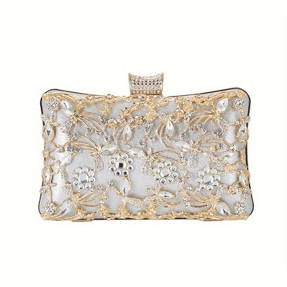 Glamorous Sparkling Rhinestone Evening Bag - Classic & Stylish Banquet Handbag for Women - Durable Formal Purse Perfect for Weddings, Parties & Proms - A Fashion Statement for Special Occasions