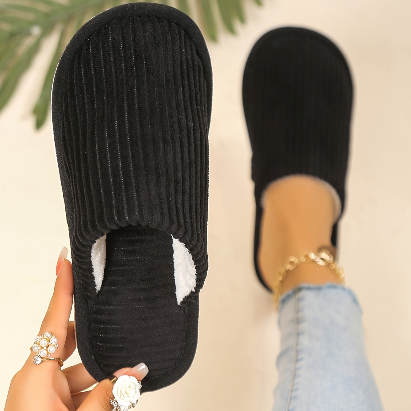 CozySoft Plush Slippers - Ultra Warm, Soft Sole, Closed Toe, Fuzzy Lined, Indoor Shoes for Cold Winter Days - Perfect for Lounging Around the House