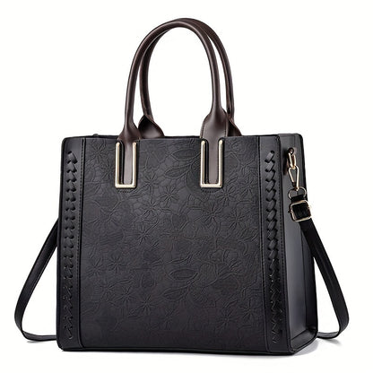 New Lace Embossed Large Capacity Soft Shoulder Oblique Span Multi-layer Texture Foreign Style Women's Bag