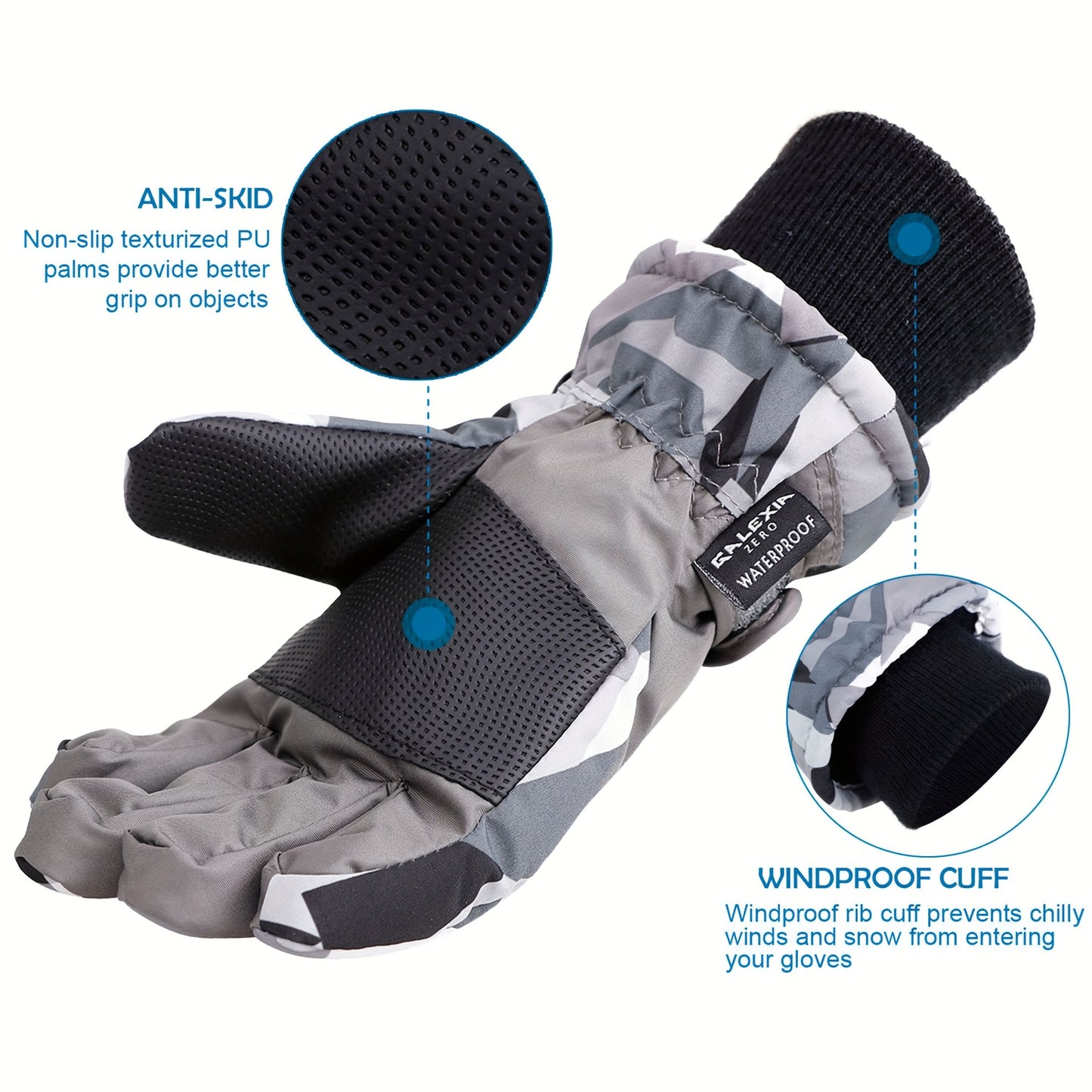 Winter Gloves Waterproof Snow Ski Gloves