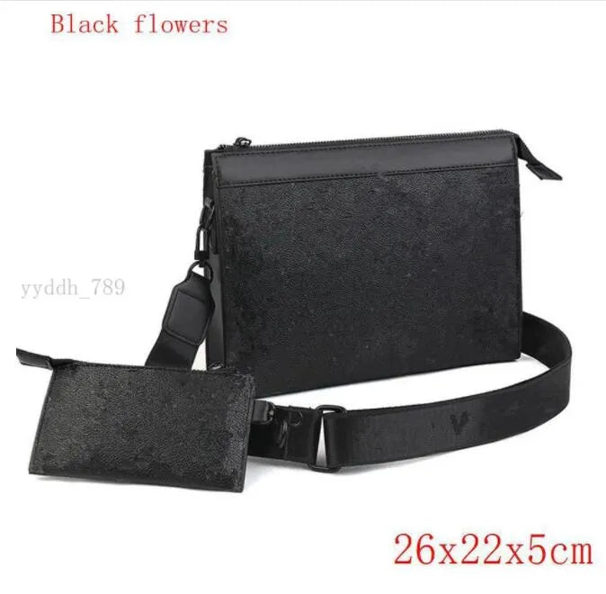 Fashion Mens print Shoulder Bags Man Genuine Leather Briefcases Bolsas Messenger Bag Wedding Dress business Crossbody Bag Handbags