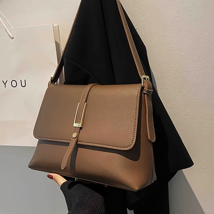 Everyday Versatile, Commuting, Retro Fashion, Simple Large Bag, Women's New Trendy Temperament, One-shoulder Underarm Bag, Popular Cross-body Bag