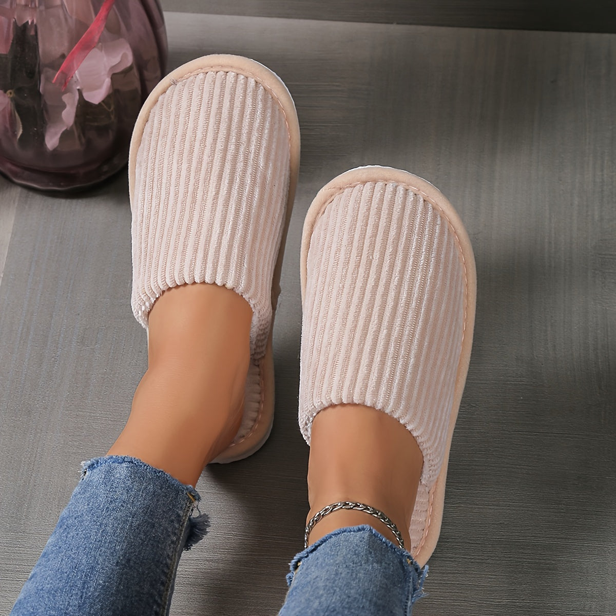 CozySoft Plush Slippers - Ultra Warm, Soft Sole, Closed Toe, Fuzzy Lined, Indoor Shoes for Cold Winter Days - Perfect for Lounging Around the House