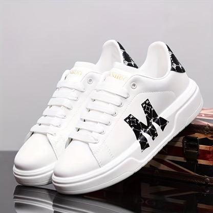 Men's Low Top Solid Platform Lace Up Shoes for Outdoor Walking and Street Wandering, Suitable for All Seasons