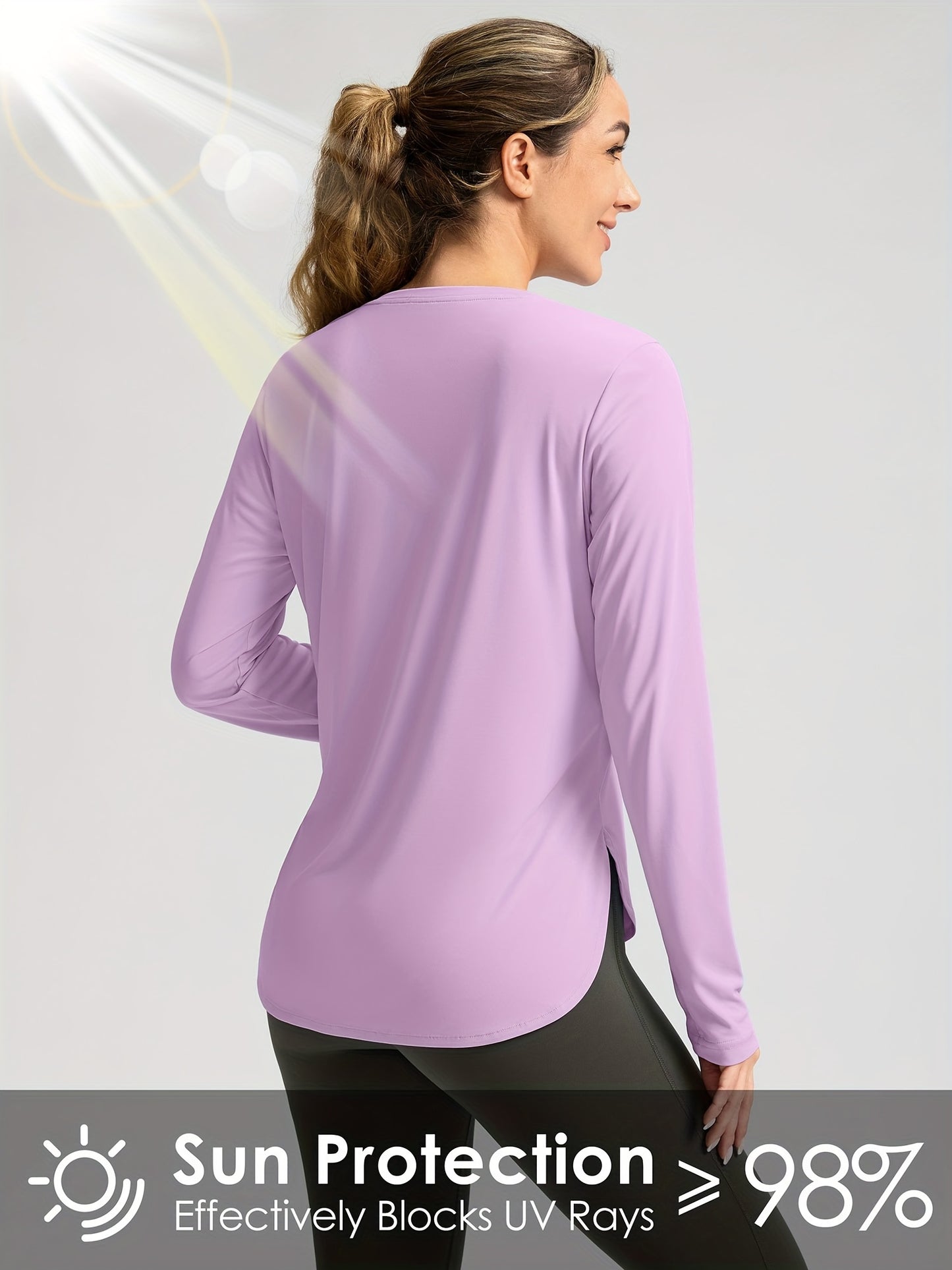 Women's Sun Shirts UPF 50+ Long Sleeve UV Protection Shirt Lightweight Quick Dry Workout Hiking Tops For Women