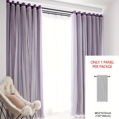 1panel One-layer Cloth One-layer Yarn Blackout Curtains, Modern Simple Style Decorative Curtains, Suitable For Living Room Bedroom Balcony Floating Window Partition Noise Reduction Romantic Curtains Home Decor