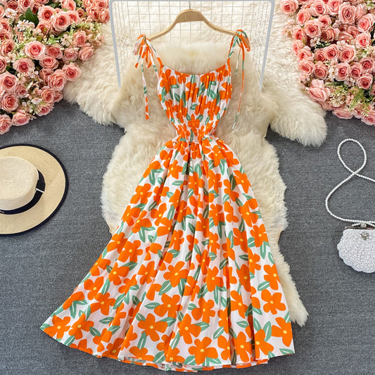 VAKKV Cute A Line Floral Dress Fashion Dress P302