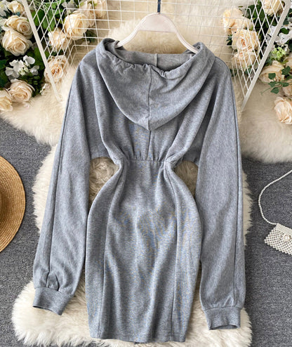 VAKKV Cute Hoodie Casual Dress P296