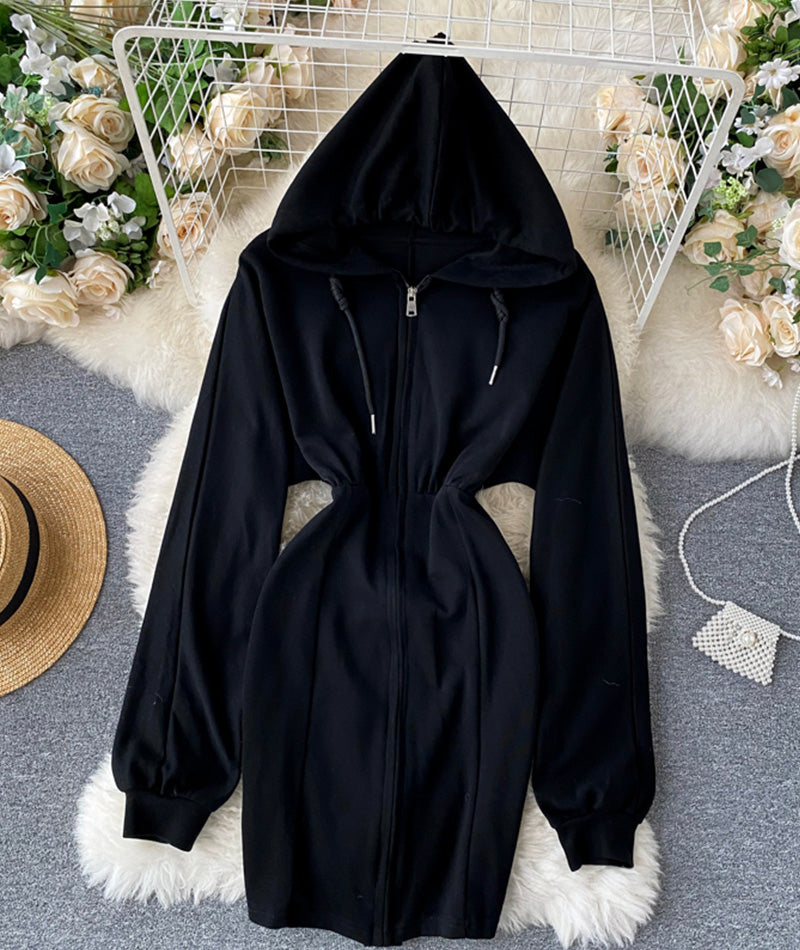 VAKKV Cute Hoodie Casual Dress P296