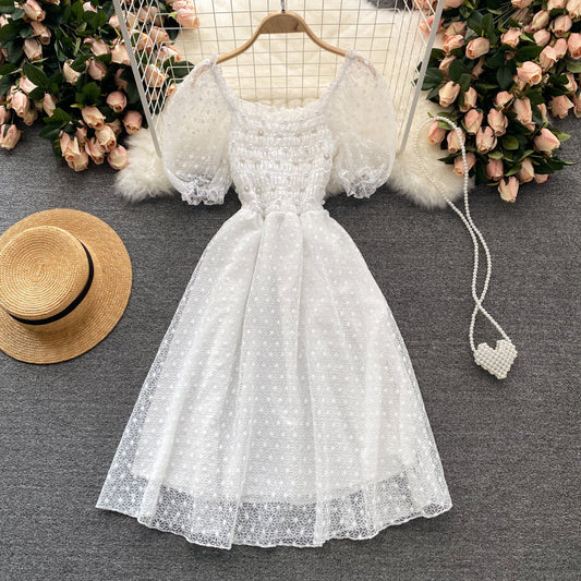 VAKKV Cute Lace Short Dress Fashion Dress P312