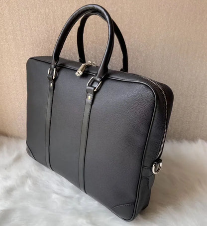 Designer Men Shoulder Briefcase Black Brown Leather Handbag Luxury Business Man Laptop Bag Messenger Bags 3 Color with dust bag