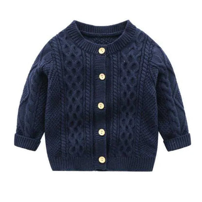 Baby Clothes  New Handsome Baby Boys Knitting Sweaters Children's 100% Cotton Cardigan Spring Autumn Outfit Coat Costumes Y1024