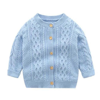 Baby Clothes  New Handsome Baby Boys Knitting Sweaters Children's 100% Cotton Cardigan Spring Autumn Outfit Coat Costumes Y1024