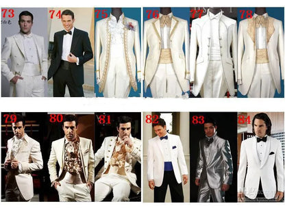 New Arrival Groom Tuxedos Men's Wedding Dress Prom Suits Father and Boy Tuxedos (Jacket+pants+Bow) Custom Made