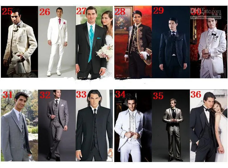 New Arrival Groom Tuxedos Men's Wedding Dress Prom Suits Father and Boy Tuxedos (Jacket+pants+Bow) Custom Made