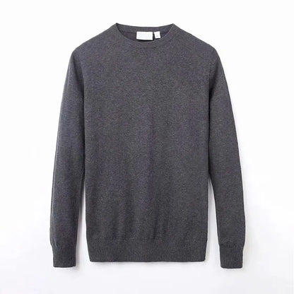 High Quality Autumn winter Mens Sweaters small horse Long Sleeve Sweater Simple Solid O-neck Casual Knitted Pullovers high-neck Men Sportwear Jumpers