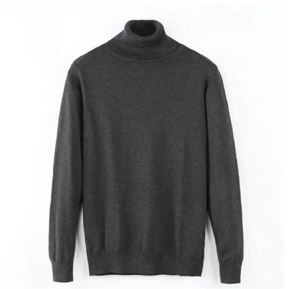 High Quality Autumn winter Mens Sweaters small horse Long Sleeve Sweater Simple Solid O-neck Casual Knitted Pullovers high-neck Men Sportwear Jumpers