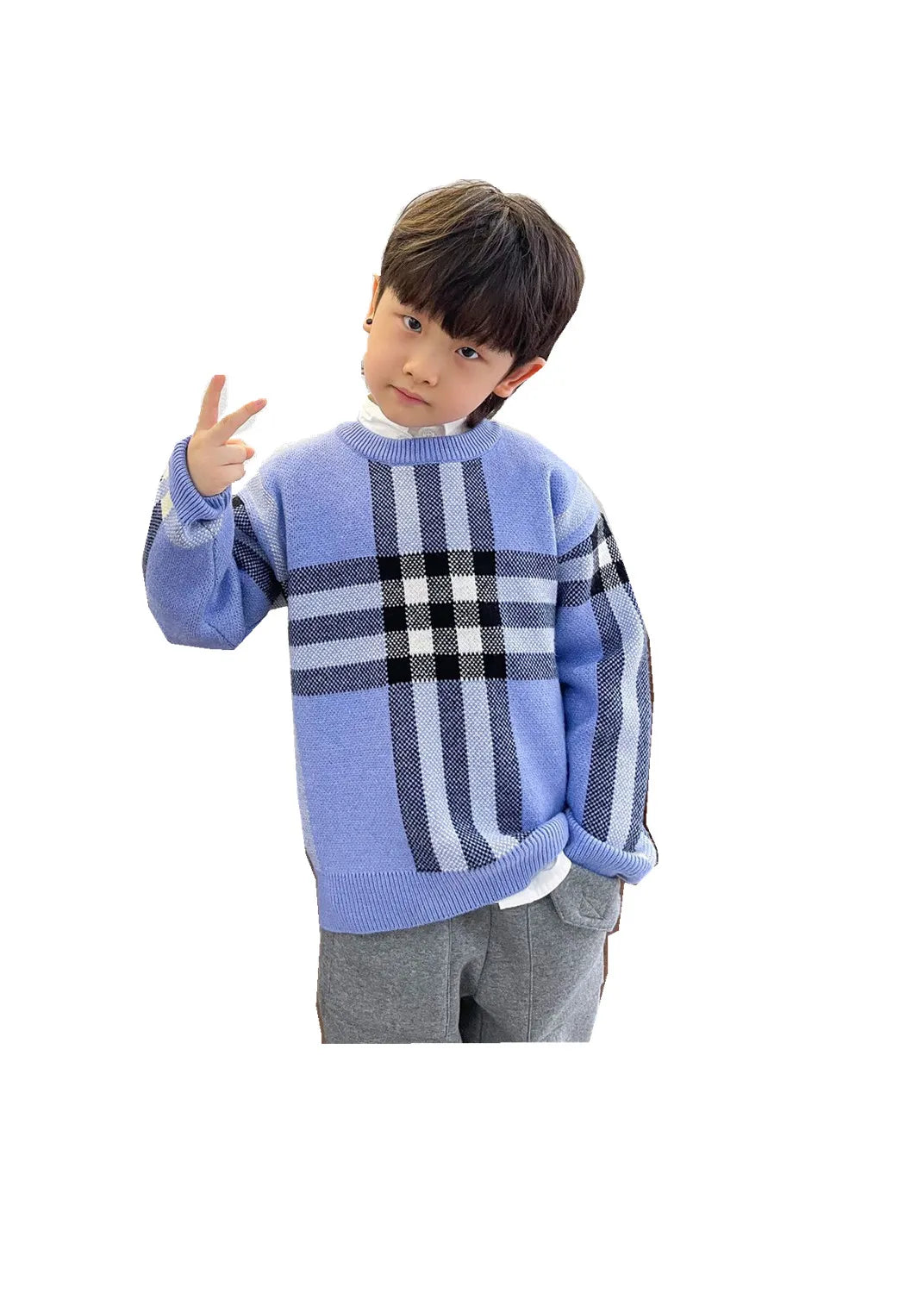 Winter Kids Girls Boys Knitting Sweater Autumn Baby Boy O-neck Pullovers Sweaters Children's Warm Clothes Outerwear