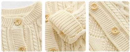 Baby Clothes  New Handsome Baby Boys Knitting Sweaters Children's 100% Cotton Cardigan Spring Autumn Outfit Coat Costumes Y1024