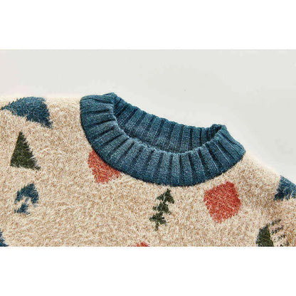 Baby Girls Kids Sweater Autumn Winter Boys Geometric Pattern Long Sleeve Knitted s 211201