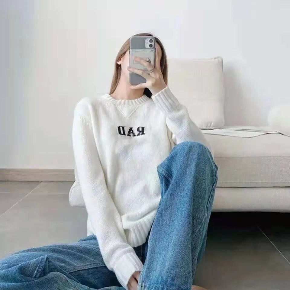 sweater men hoodie Men's designers Allover letter tech sweaters printed otton knit crewneck women letter Paris sportswear style